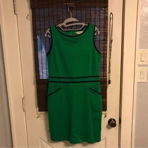 Boden Vibrant Green Tamara Stretch Cotton Sleeveless Dress